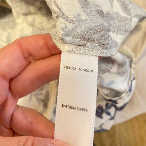 NWT Rebecca Minkoff Natalia Dress Blue White Floral Size S - Picture 5 of 7